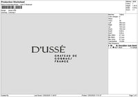 Dussetext Embroidery File 6 sizes