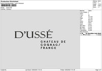 Dussetext Embroidery File 6 sizes