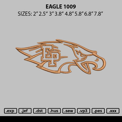Eagle 1009 Embroidery File 6 sizes
