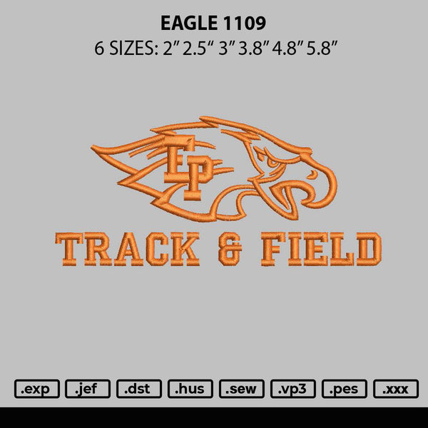 Eagle 1109 Embroidery File 6 sizes
