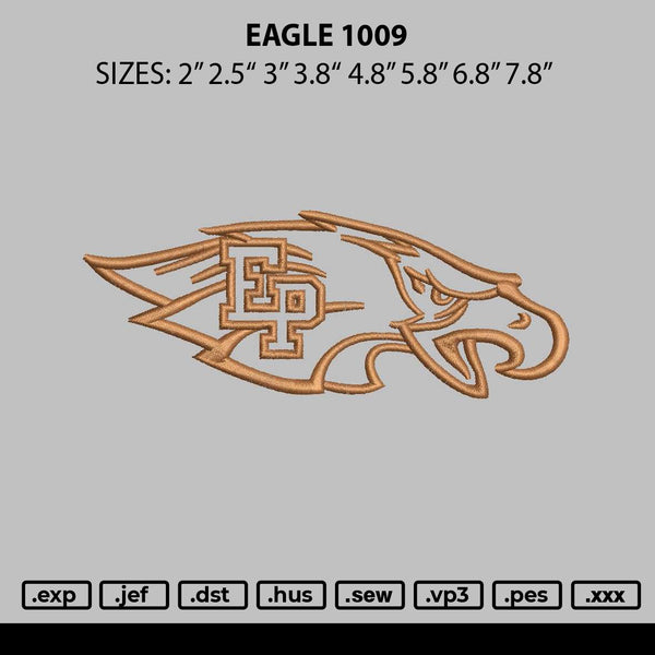Eagle 1009 Embroidery File 6 sizes