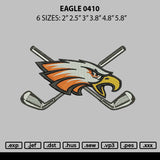 Eagle 0410 Embroidery File 6 sizes