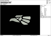Eagle Head Embroidery File 6 sizes