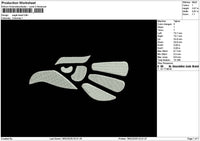 Eagle Head Embroidery File 6 sizes