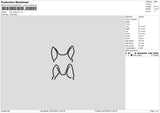 Ear Dogs Embroidery File 6 sizes