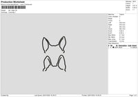 Ear Dogs Embroidery File 6 sizes