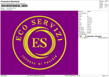 Ecocircle Embroidery File 6 sizes