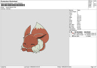 Eevee Poke 02 Embroidery File 6 sizes