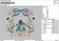 Eeyoreflowers Embroidery File 6 sizes