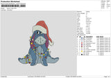 Eeyore Xmas 2510 Embroidery File 6 sizes