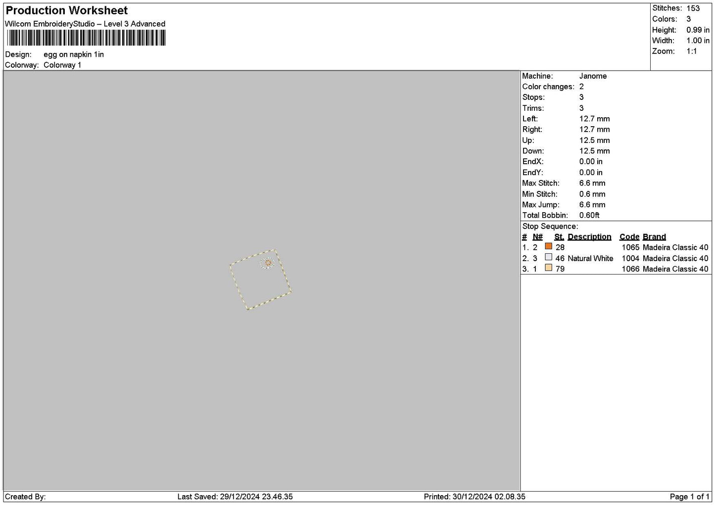 Platter 3012 Embroidery File 6 sizes