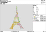 Eiffel1010 Embroidery File 6 sizes