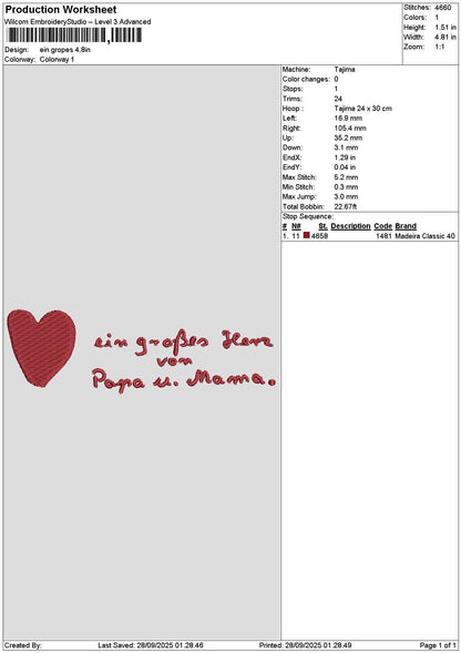 Gropestext Embroidery File 6 sizes