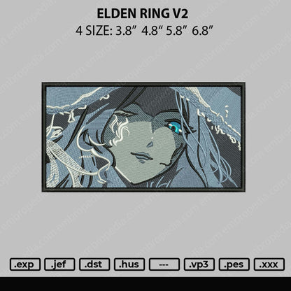 Elden Ring V2 Embroidery File 4 size