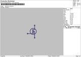 Electronics Embroidery File 6 sizes