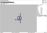 Electronics Embroidery File 6 sizes