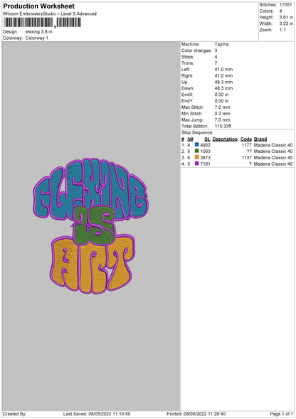 Elexing Embroidery File 4 size