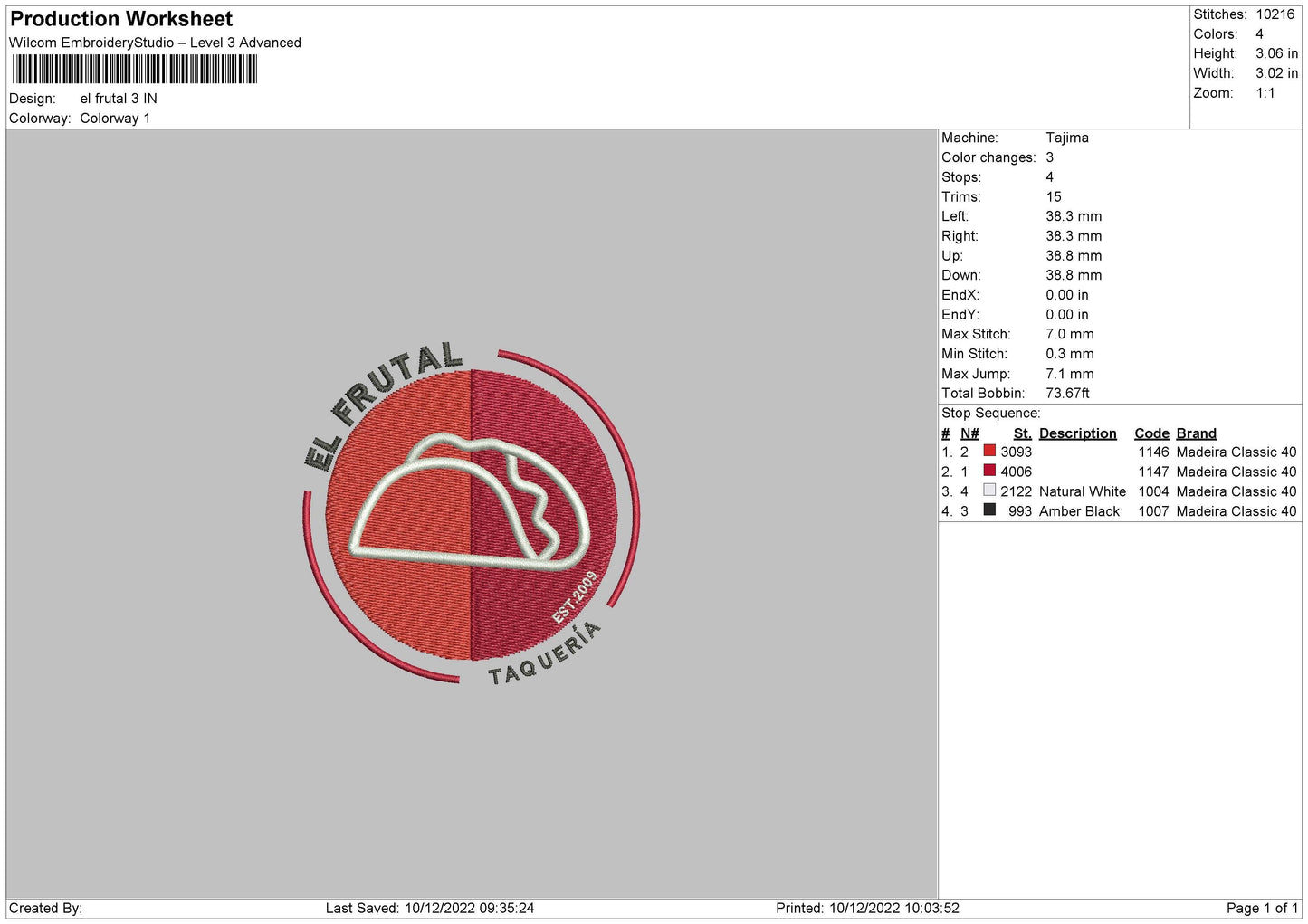 Elfrutal Embroidery File 6 sizes