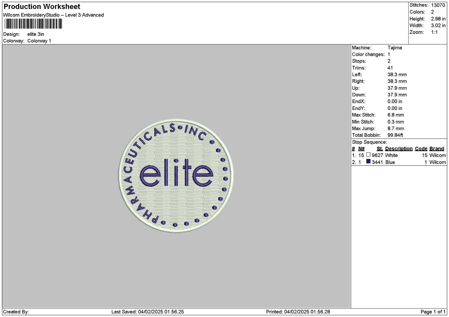 Elitecircle Embroidery File 6 sizes