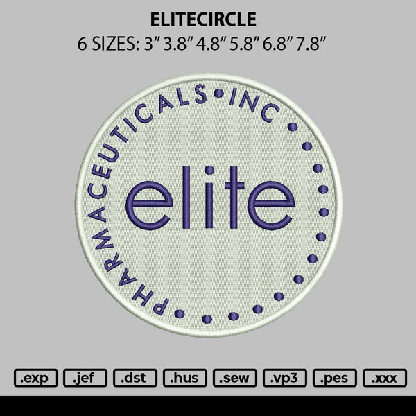 Elitecircle Embroidery File 6 sizes