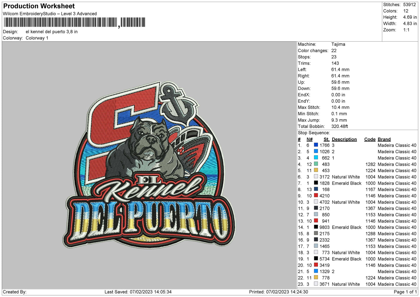 El Kannel Del Embroidery File 6 sizes