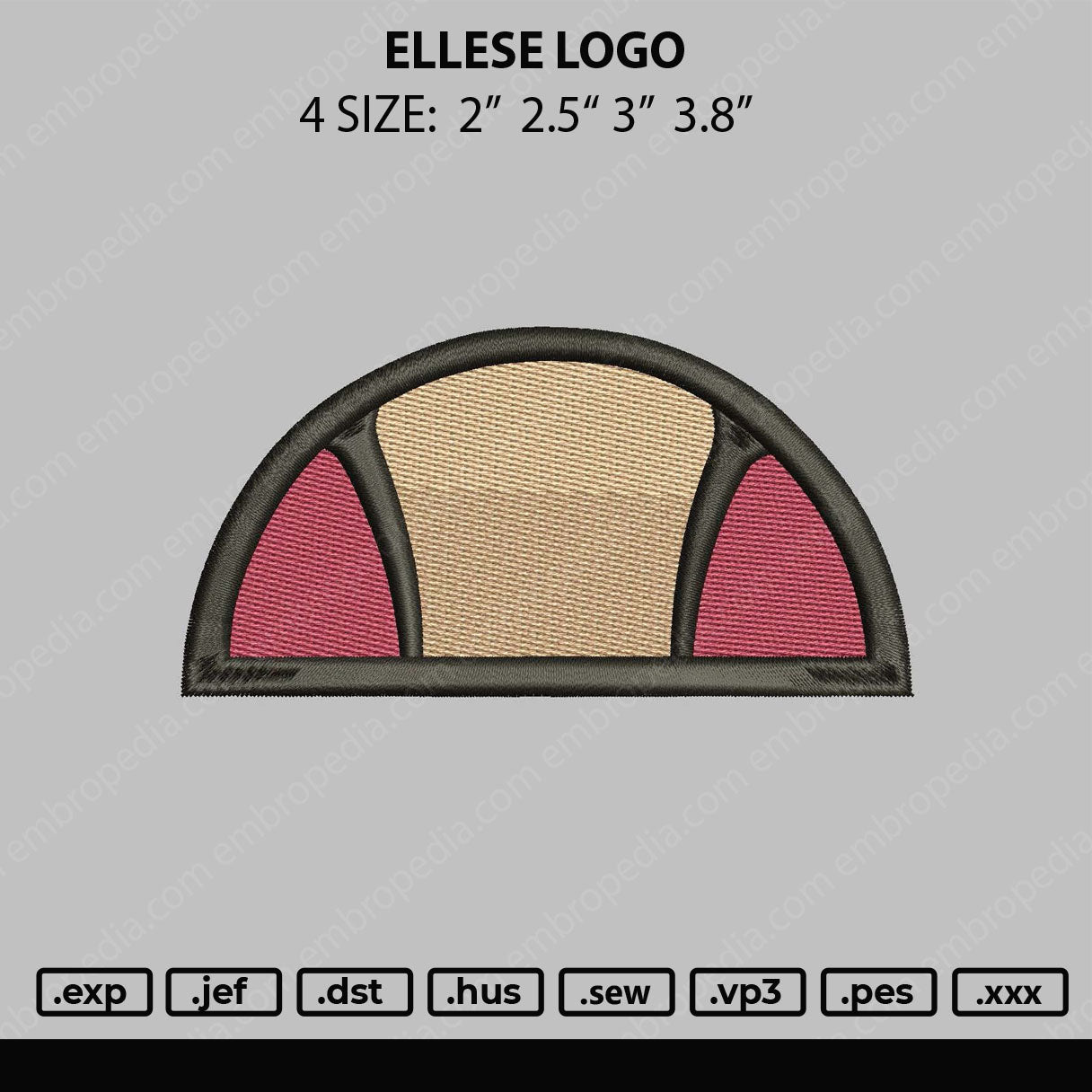 Ellese Logo Embroidery File 4 size