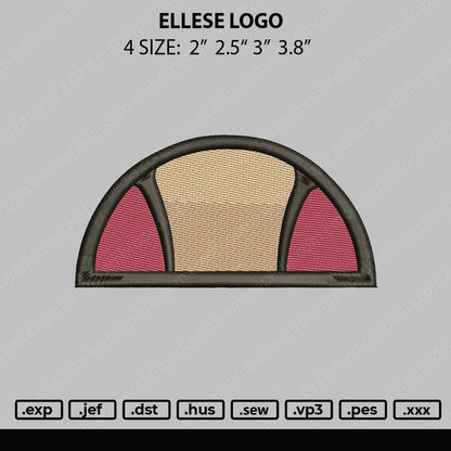 Ellese Logo Embroidery File 4 size