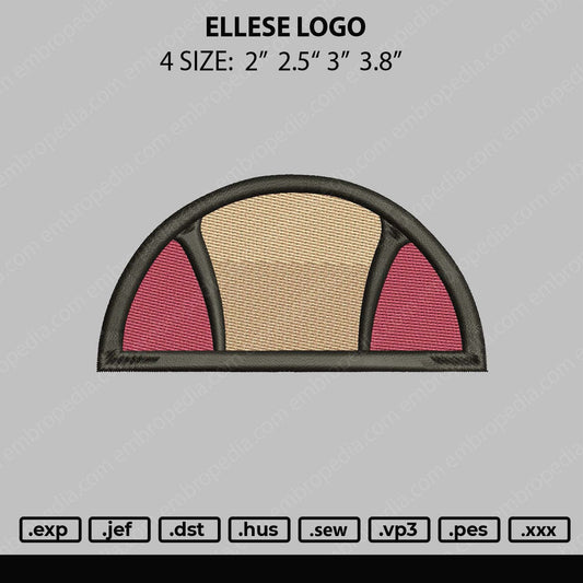 Ellese Logo Embroidery File 4 size