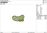 Cucumber Embroidery File 6 sizes