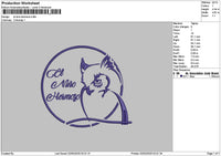 Ninotext Embroidery File 6 sizes