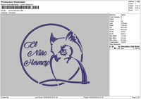 Ninotext Embroidery File 6 sizes