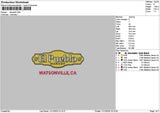 Pueblotext Embroidery File 6 sizes