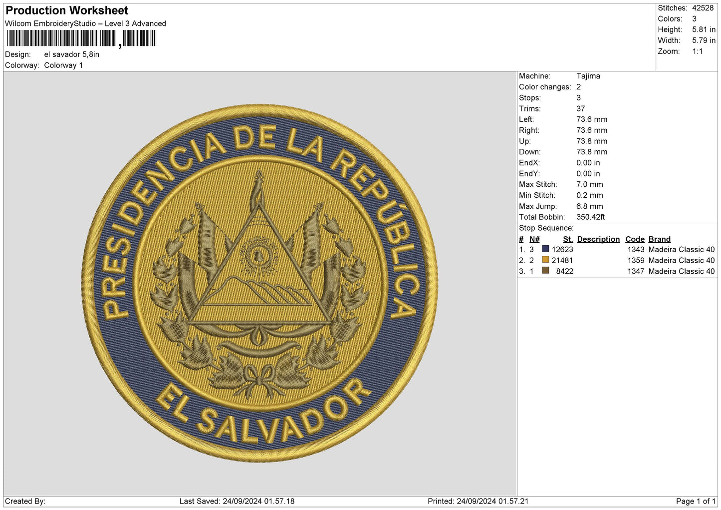 Savadortext Embroidery File 6 sizes