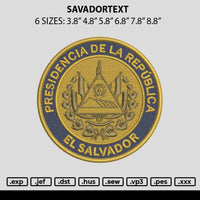 Savadortext Embroidery File 6 sizes