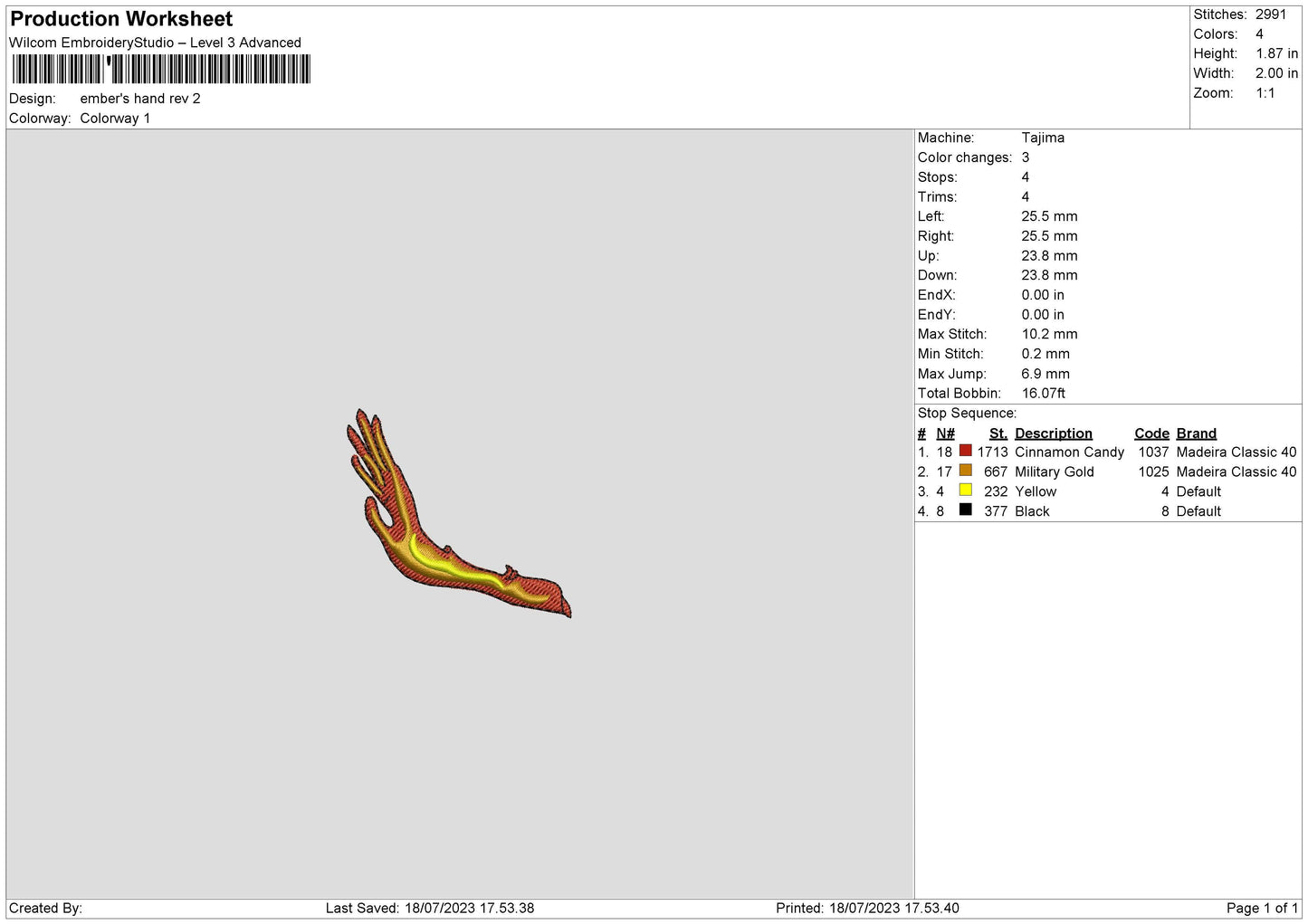 Ember Hand Embroidery File 6 sizes