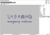 Medicinetext Embroidery File 6 sizes