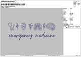 Medicinetext Embroidery File 6 sizes