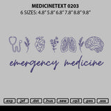 Medicinetext Embroidery File 6 sizes