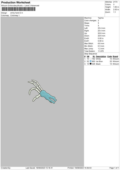 Emily Hand Embroidery File 6 sizes