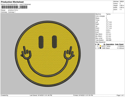 emoticon v3 Embroidery Files