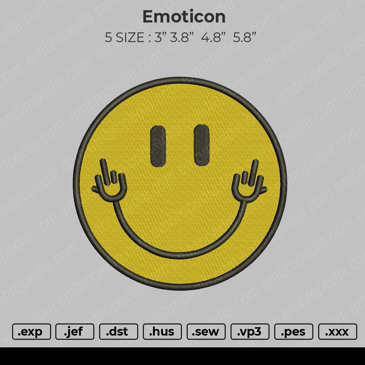 emoticon v3 Embroidery Files