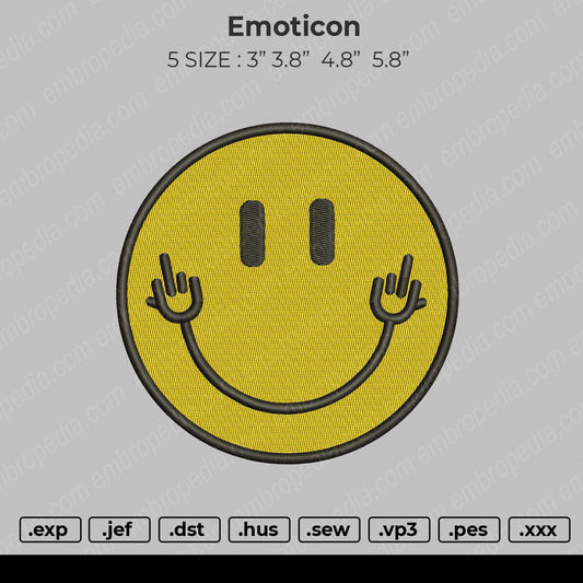 emoticon v3 Embroidery Files
