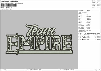 Empiretext 0809 Embroidery Machine Design File 6 sizes