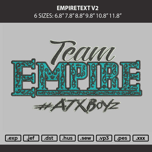 Empiretext 0809 Embroidery Machine Design File 6 sizes