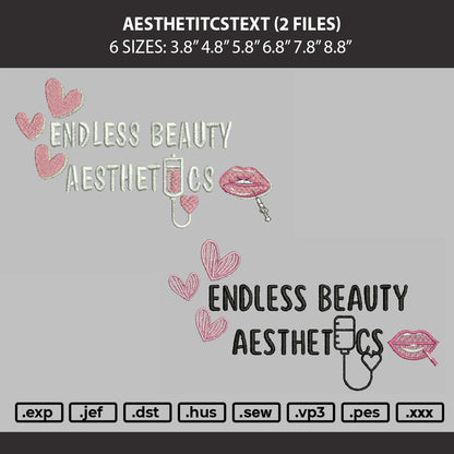 Aestheticstext Embroidery Machine Design 2 Files
