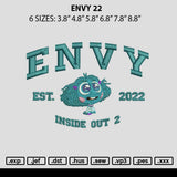 Envy 22 Embroidery File 6 sizes