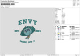 Envy V2 Embroidery File 6 sizes