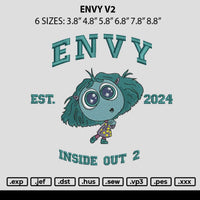 Envy V2 Embroidery File 6 sizes