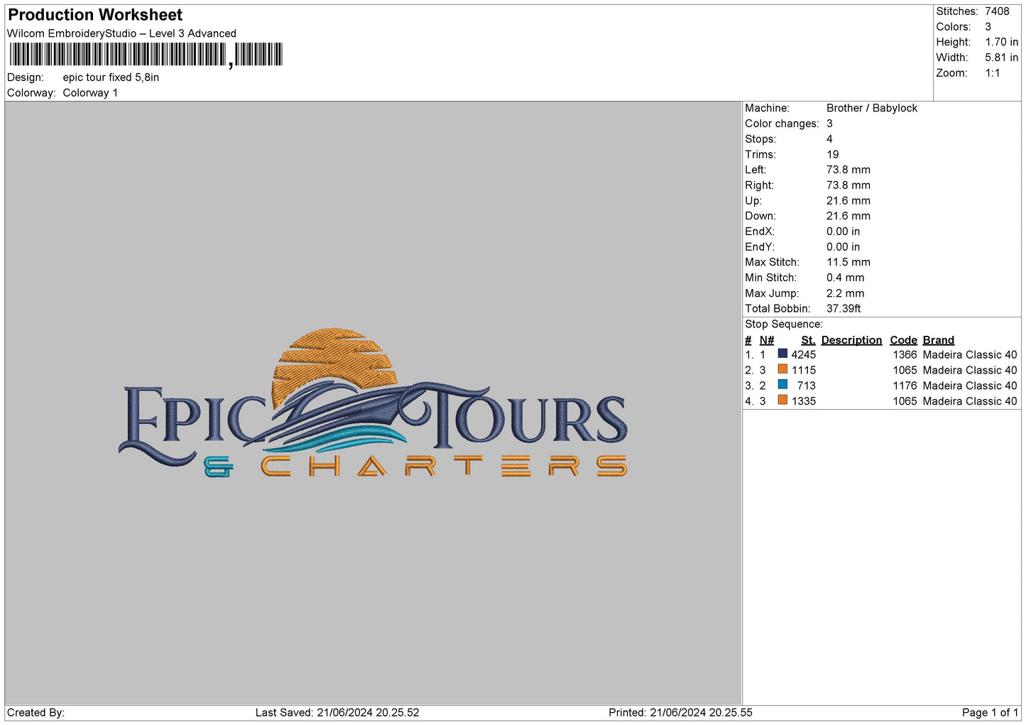 Epictext Embroidery File 6 sizes