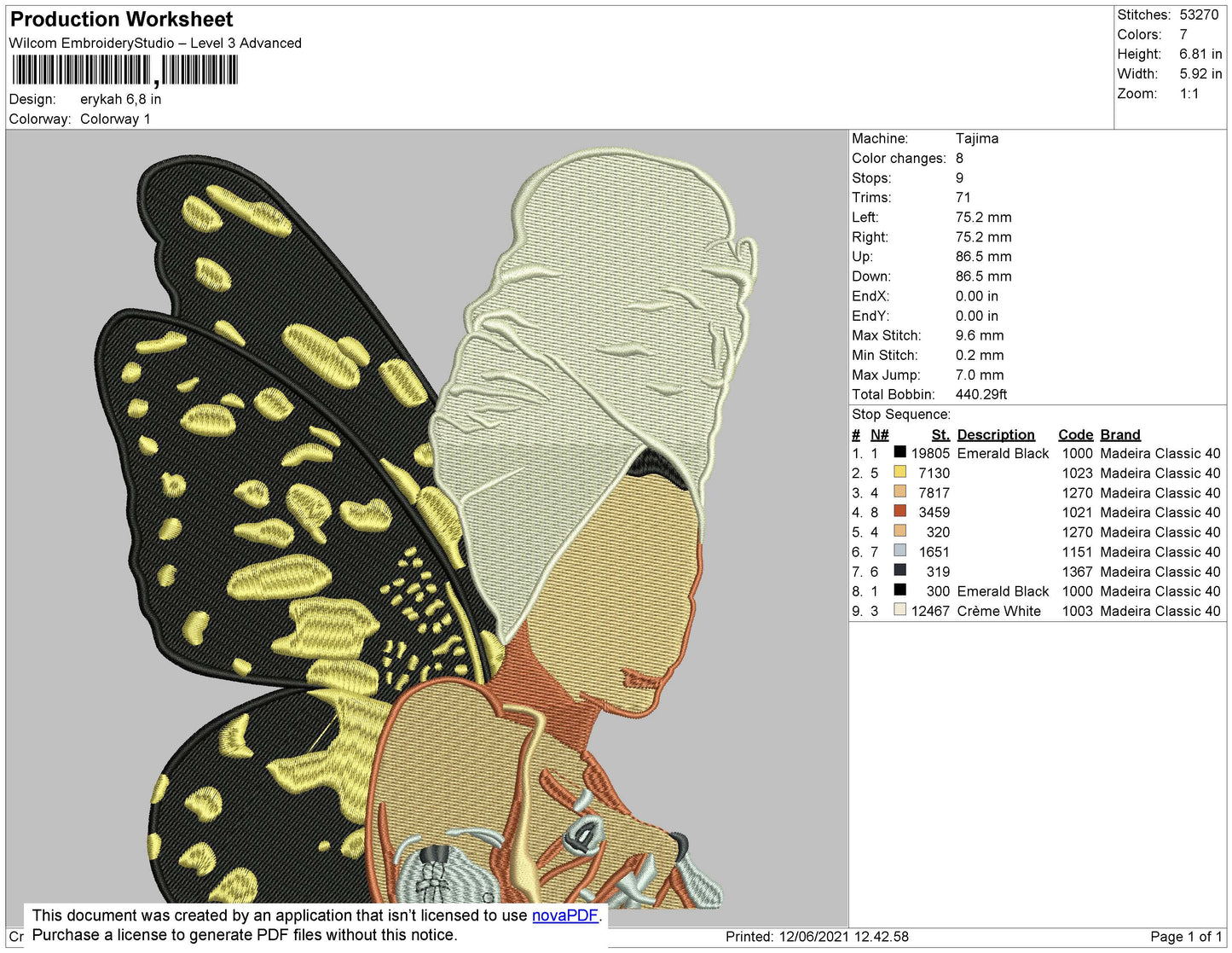 Erykah Embroidery File 4 size